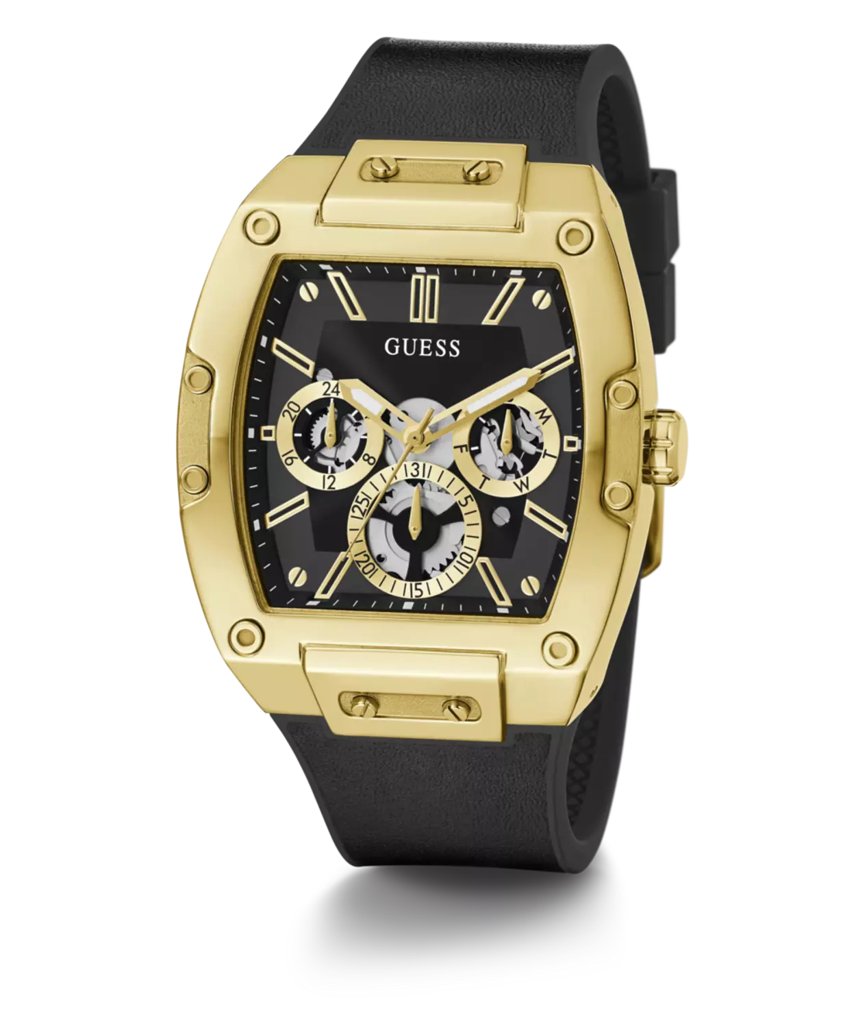 GUESS GW0202G1 Men's  Watch Gold Tone Genuine leather/Silicone Strap 4