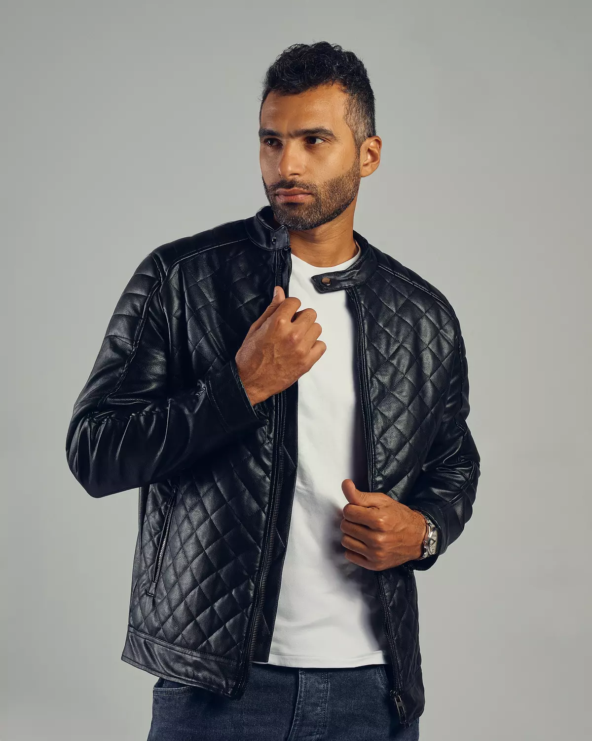 Armani Exchange Black Leather Jacket image