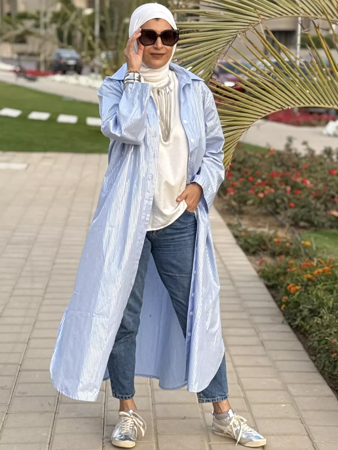 Metallic dress shirt 2