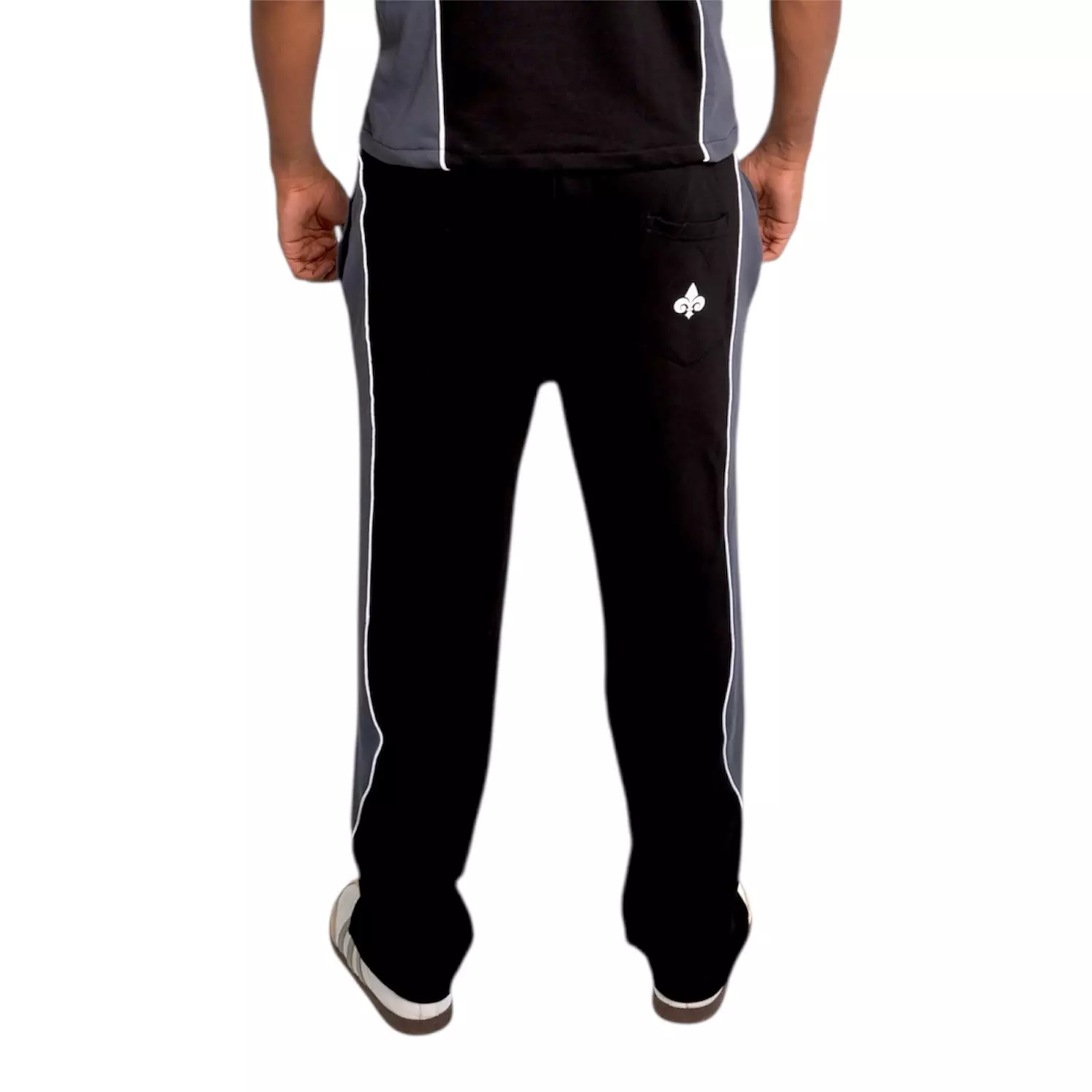 De-lys pants Black & Grey with white stripe 6