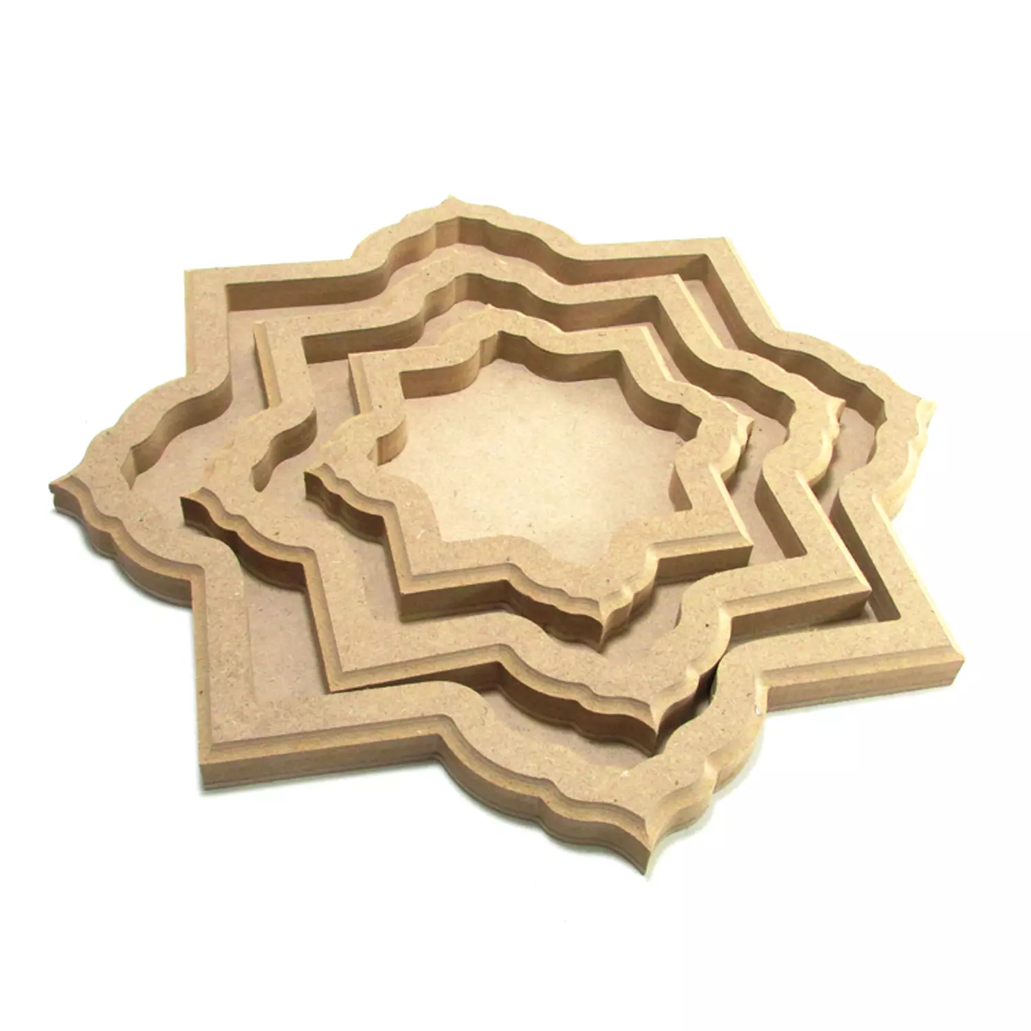 3 Islamic stars tray set image