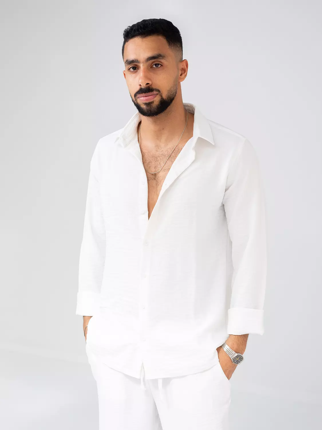 Linen Shirt | White hover image