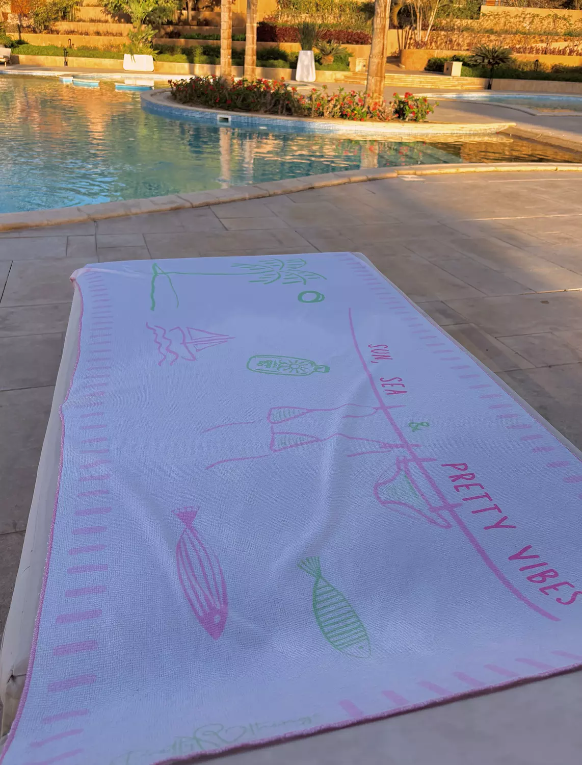 pretty vibes beach towel 1