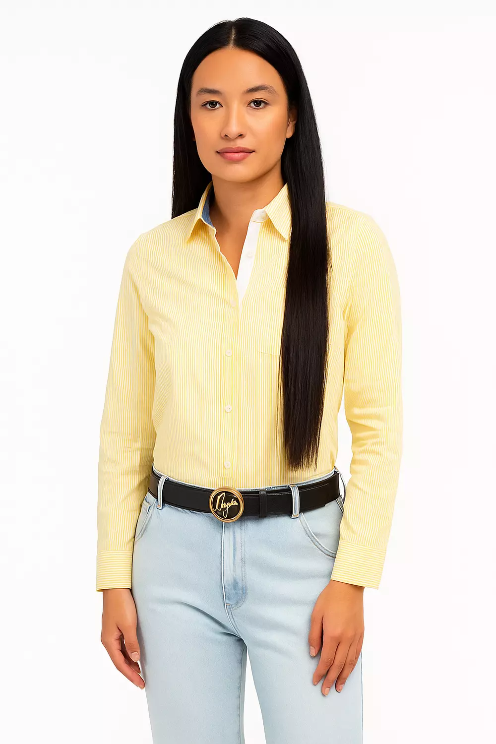 U.S. Polo Assn. Women’s Long Sleeve Shirt – Yellow image