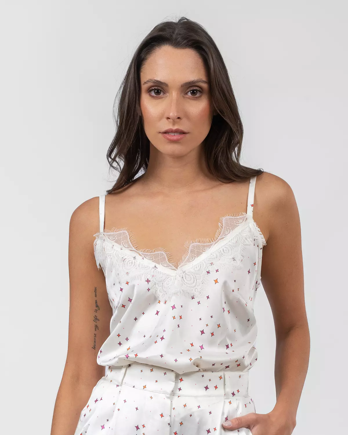 White Printed Camisole  2