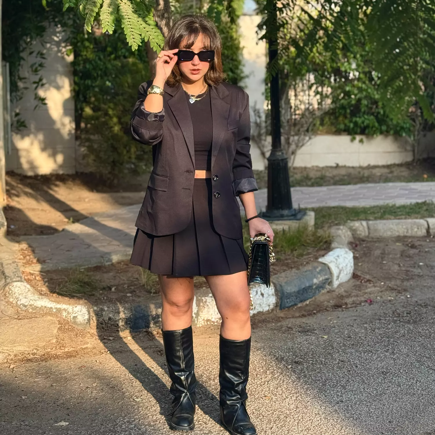 Black Tennis Skirt  hover image