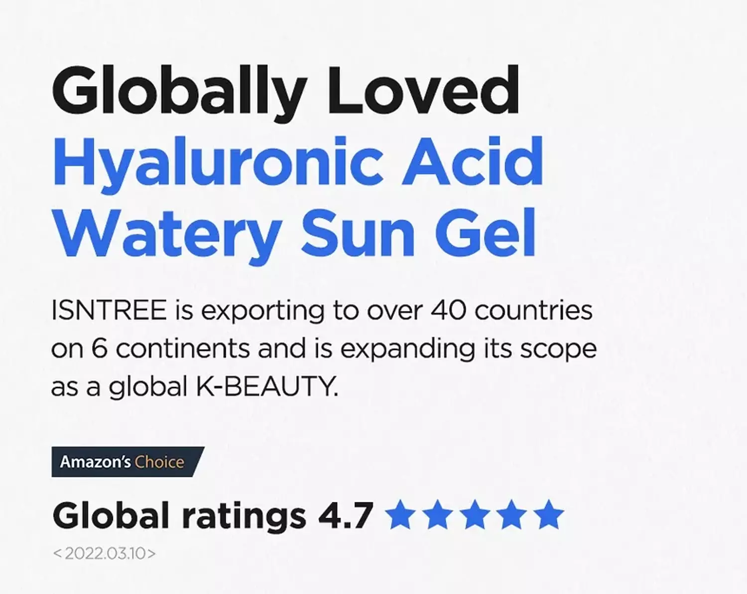 Isntree - Hyaluronic Acid Watery Sun Gel ( with box ) 2