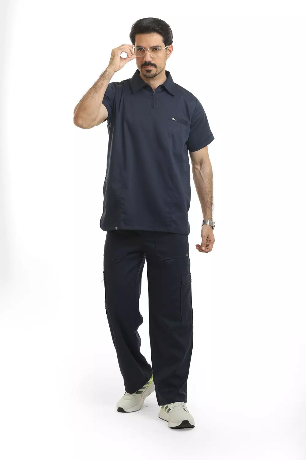 Dark Blue Polo Scrub 5