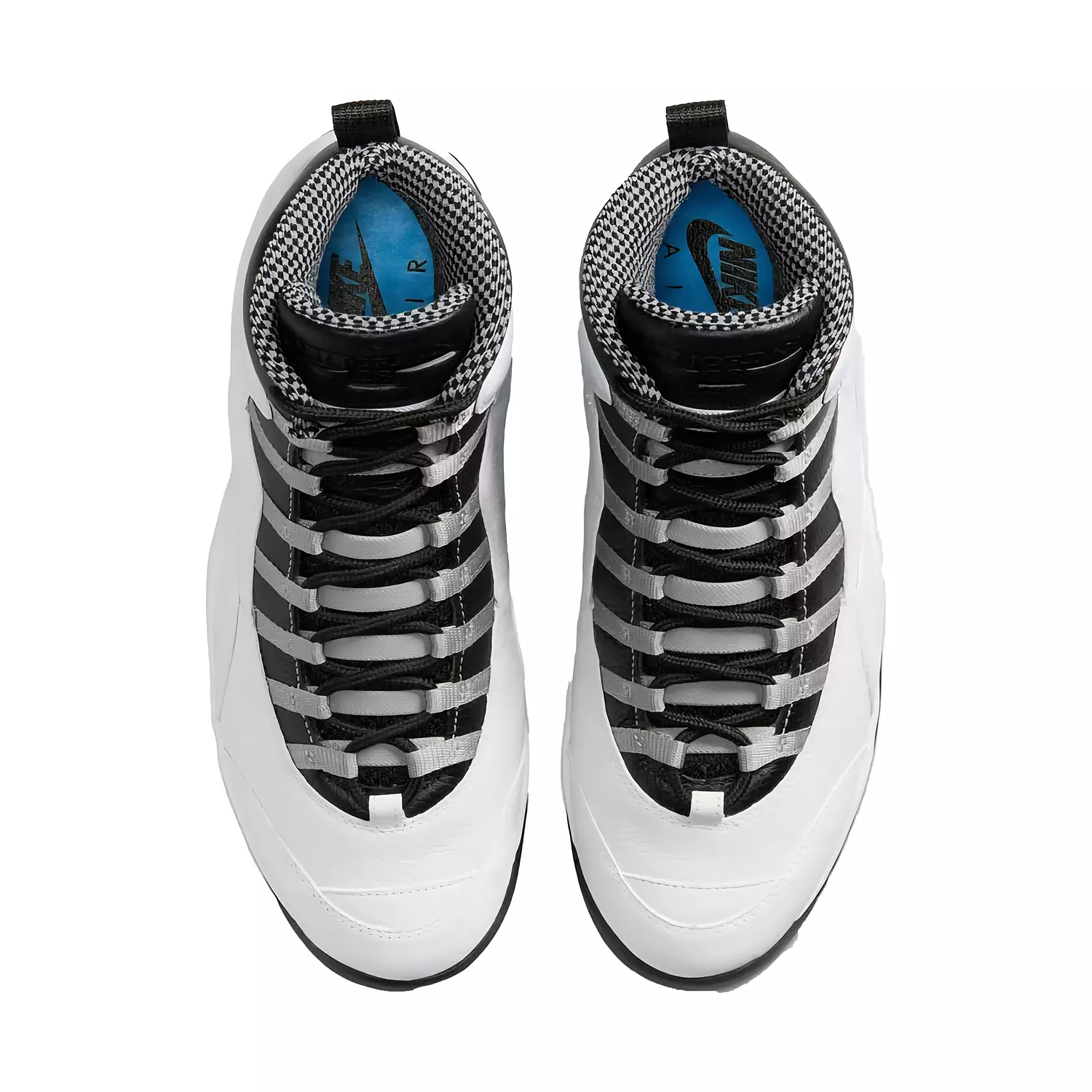 Jordan Air Jordan 10 Retro Trainers White Black Light Steel Grey Dark 5