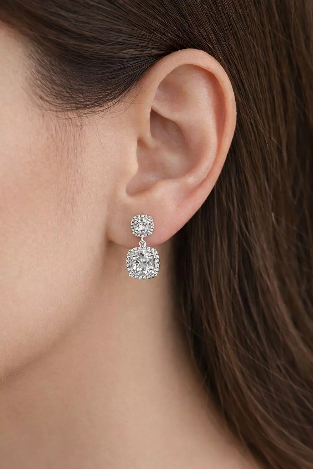 Silver Earrings Daimond image