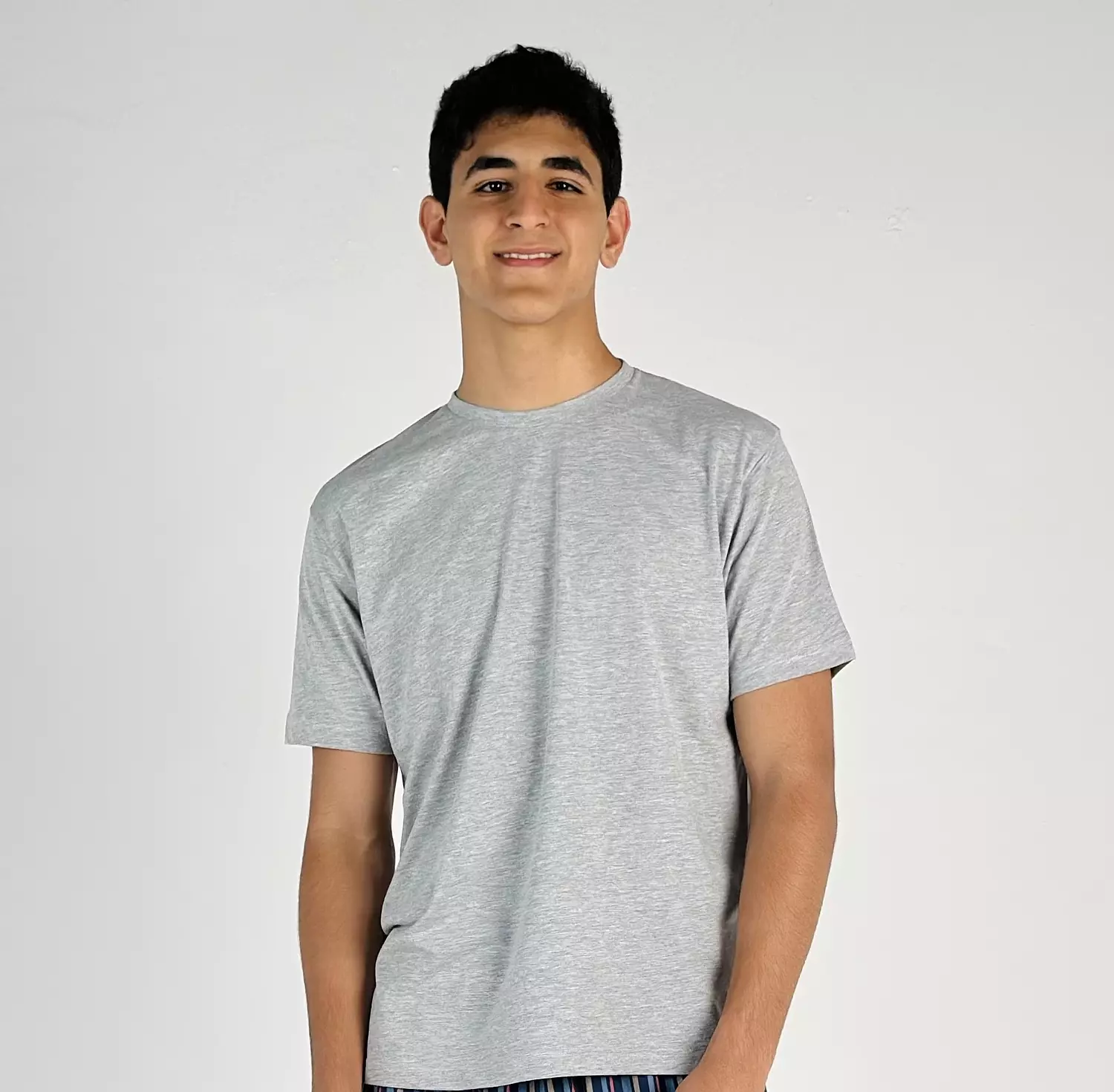 Grey Round-neck T-shirt image
