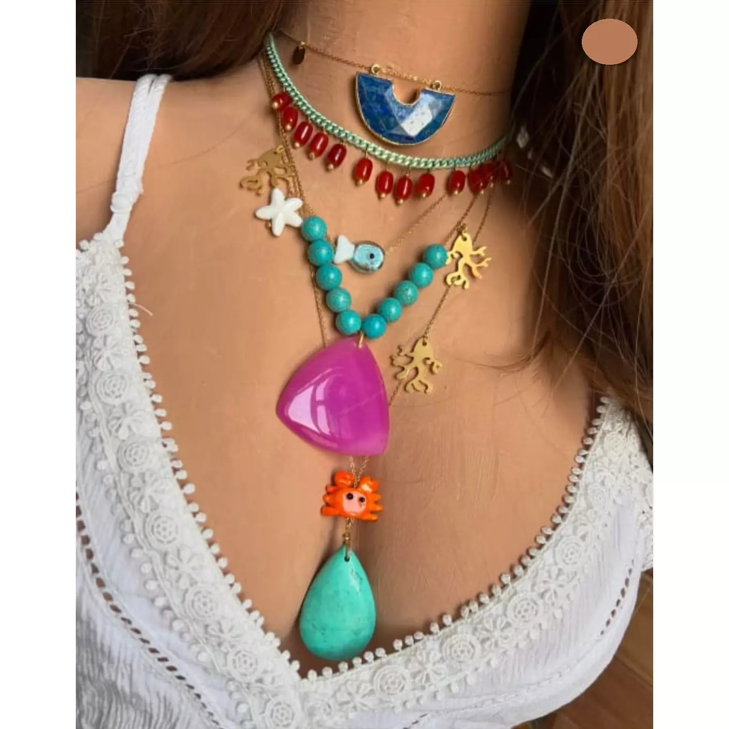 Set of five necklace  hover image