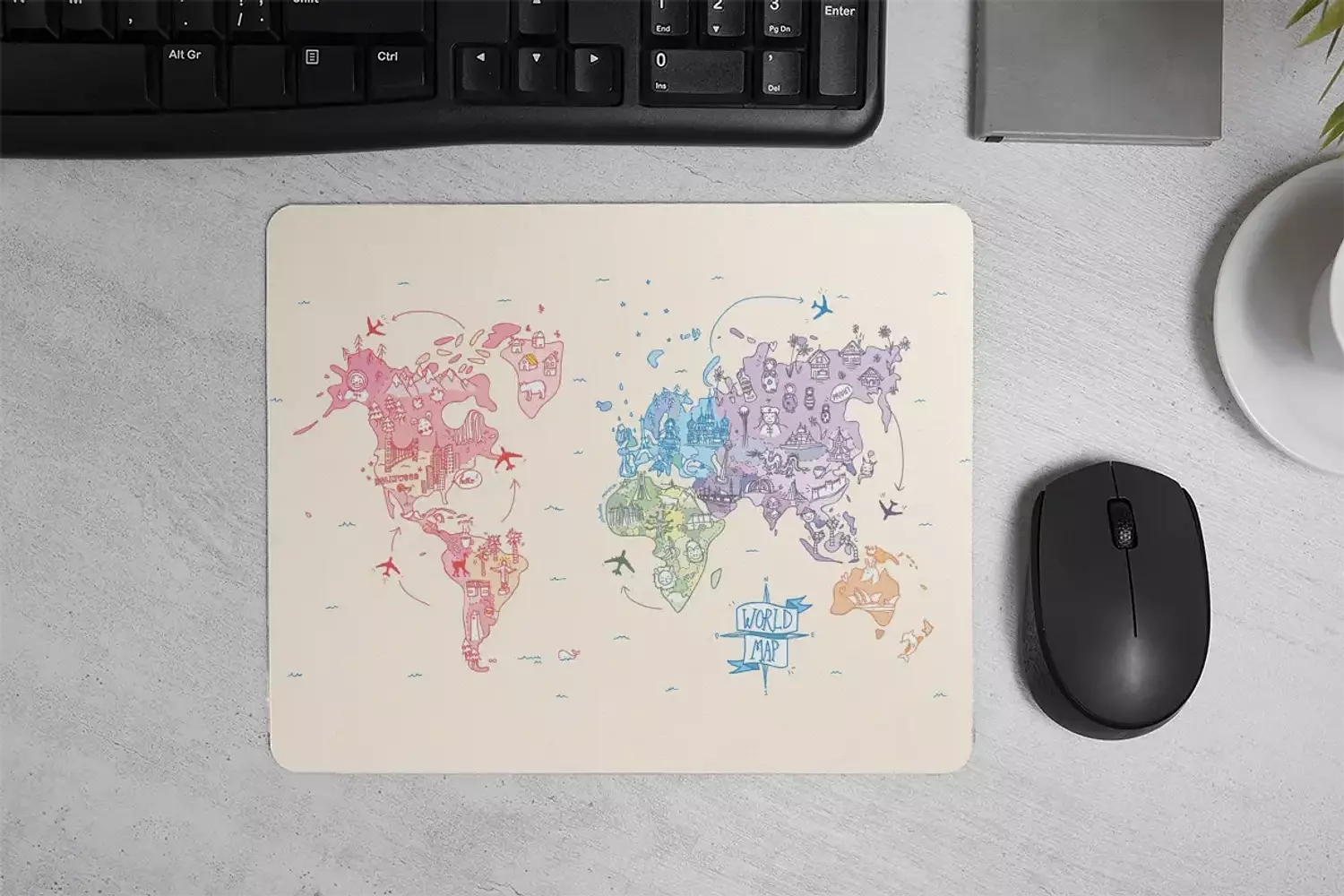 World Map    MousePad hover image