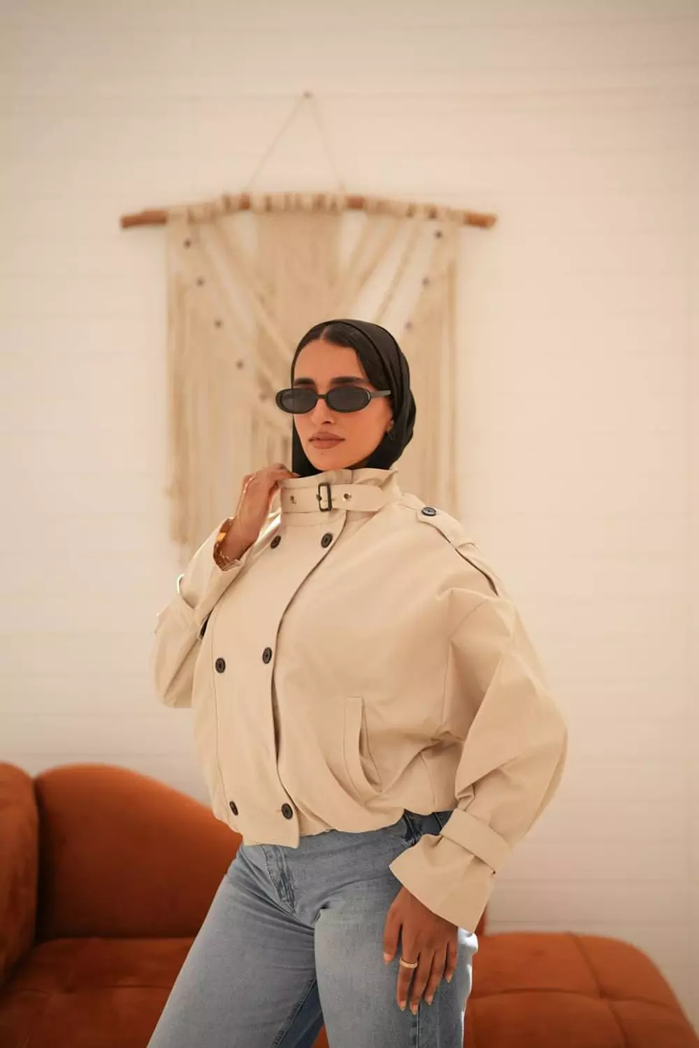 Neck belt jacket 1