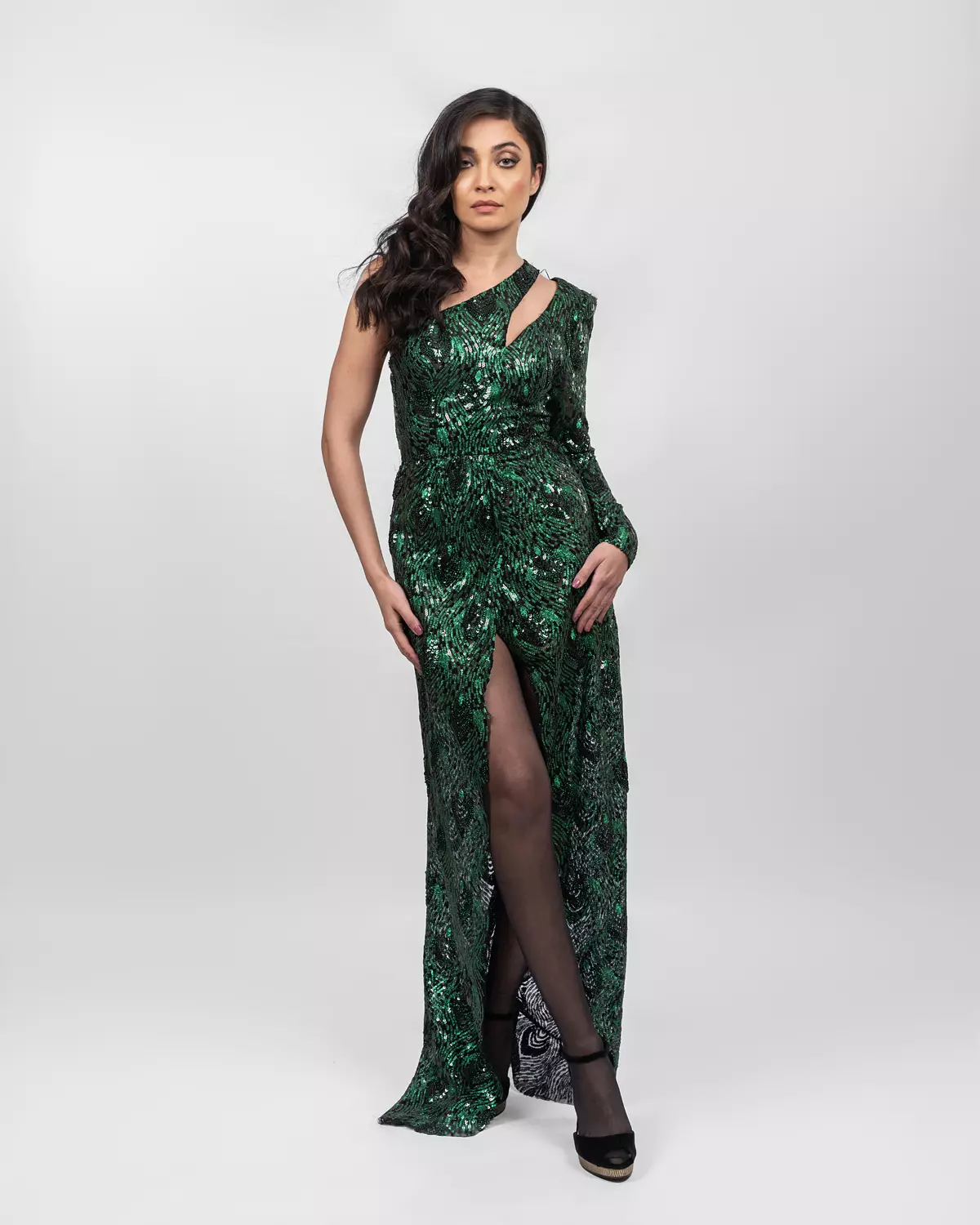 Glamorous Emerald Green Dress 5