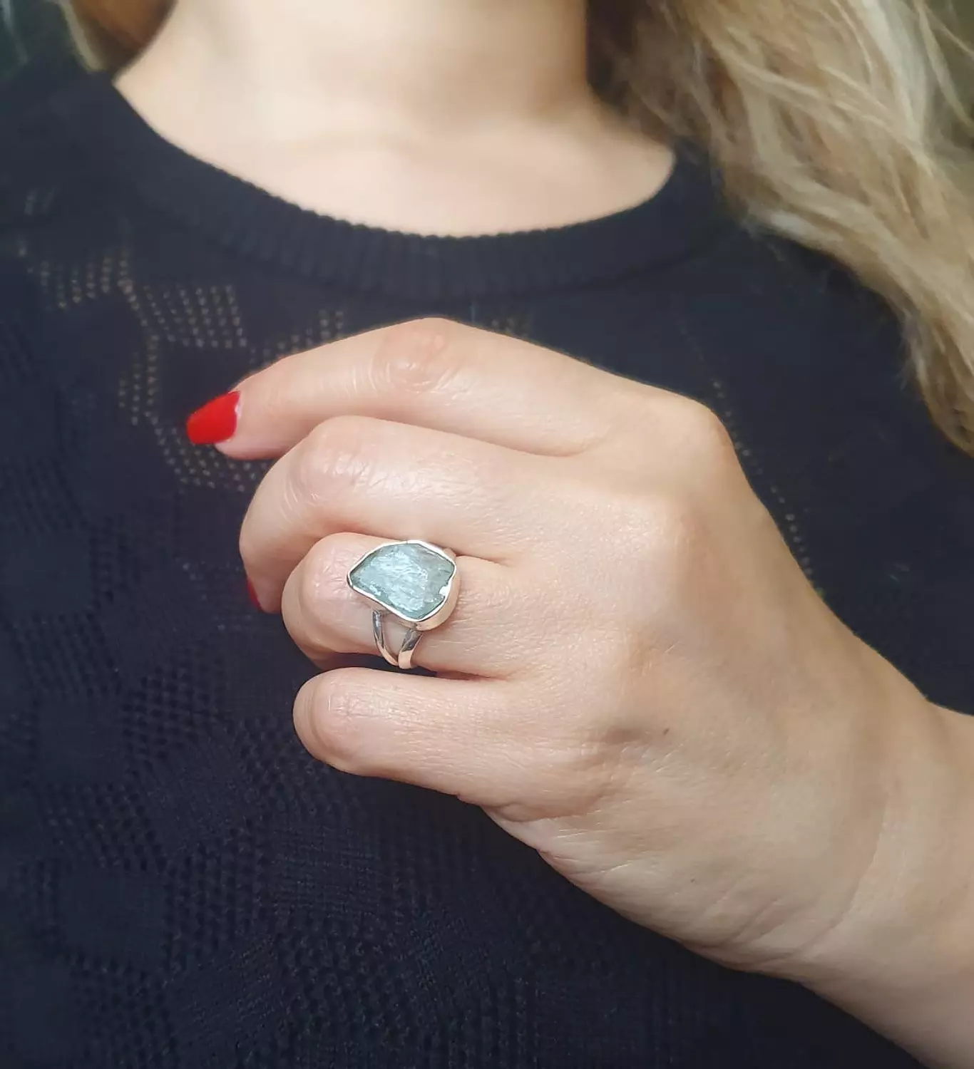 Aqua marine ring image