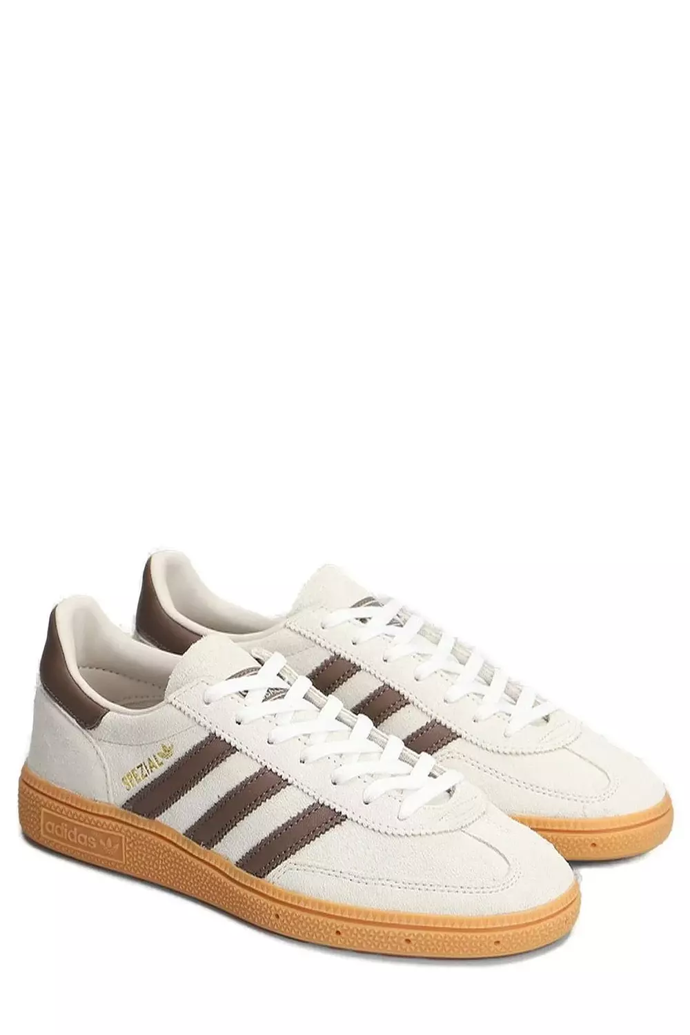 Adidas Handball Spezial sneakers in an off-white and dark brown suede 2
