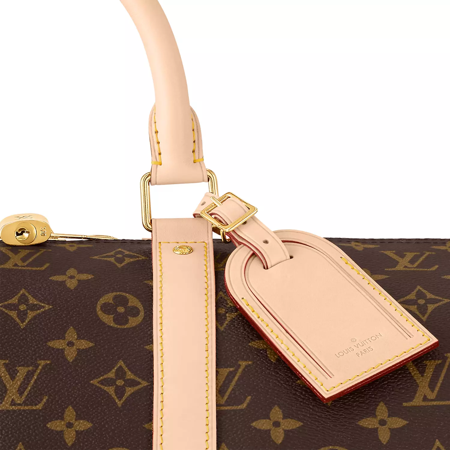 Louis Vuitton Keepall 55 duffle bag in Monogram canvas with natural cowhide leather trim hover image