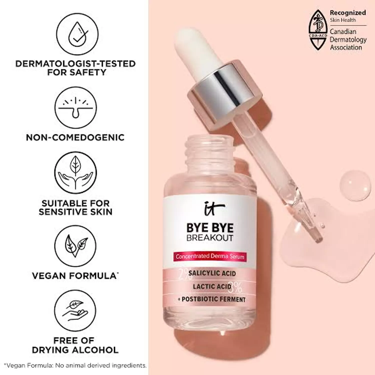  it cosmatics Bye Bye Breakout Face Serum Salicylic Acid 30ml 2