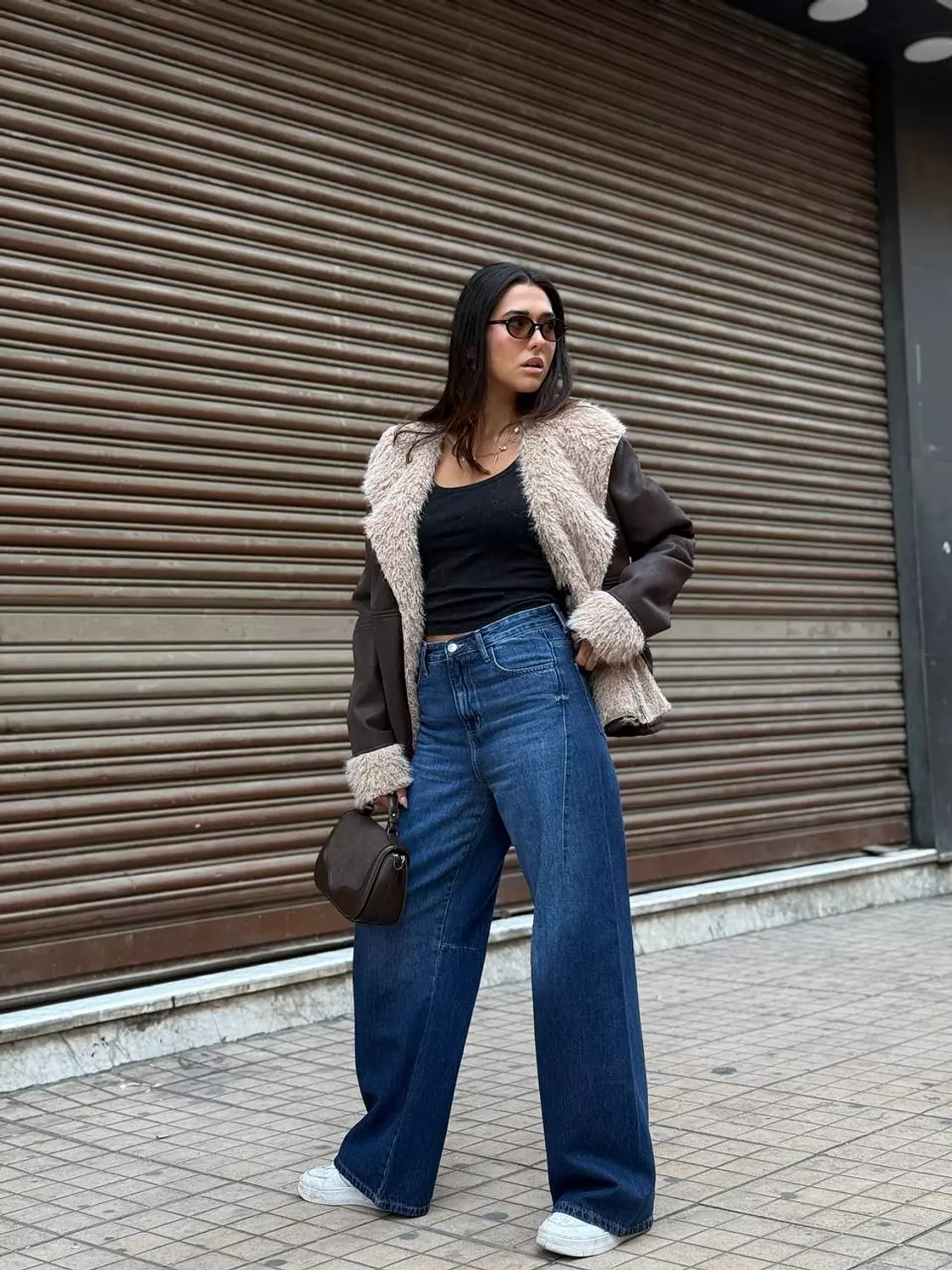 Leather jacket lined with fur 9