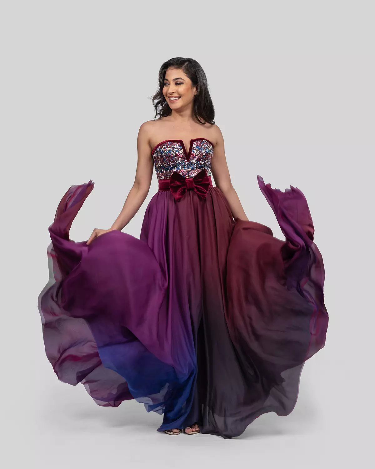 Striking Ombre Sequin Dress hover image