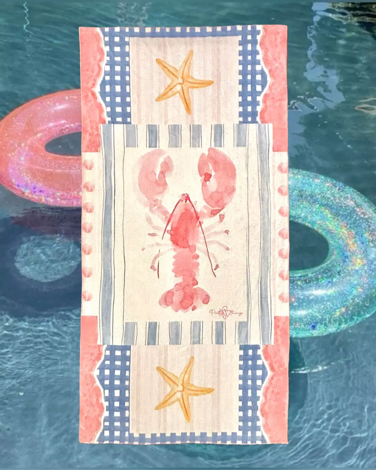 pretty claws beach towel image