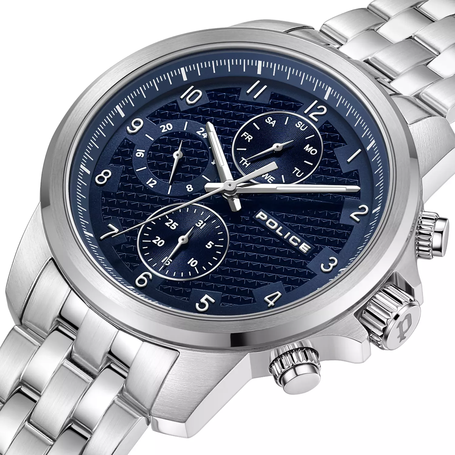 POLICE Watches Mensor PEWJK0021505 Men's Watch Analogue Quartz with Stainless Steel Bracelet, silver, Classic 2