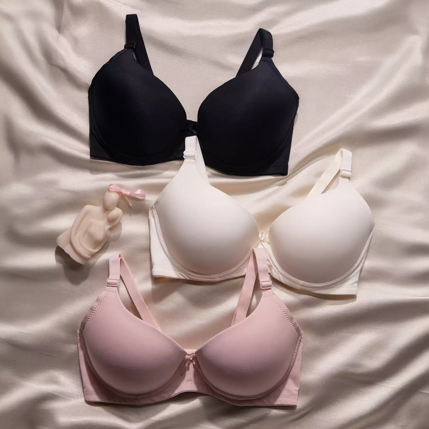3pk Silk Wired Full Cup T-shirt bra image