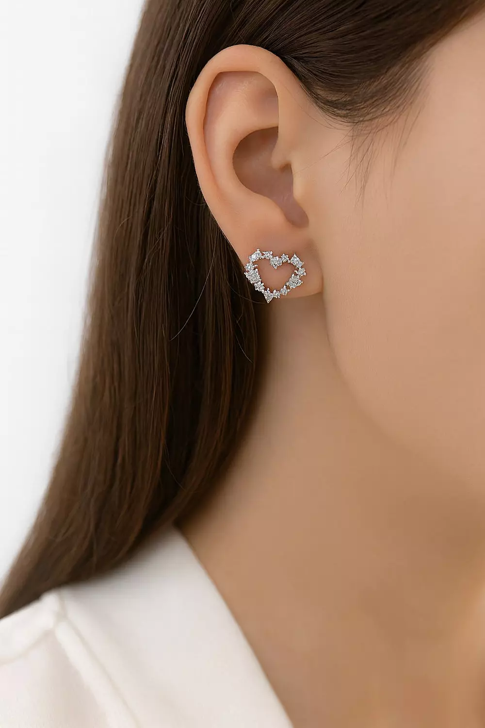 Silver Earrings Heart 1