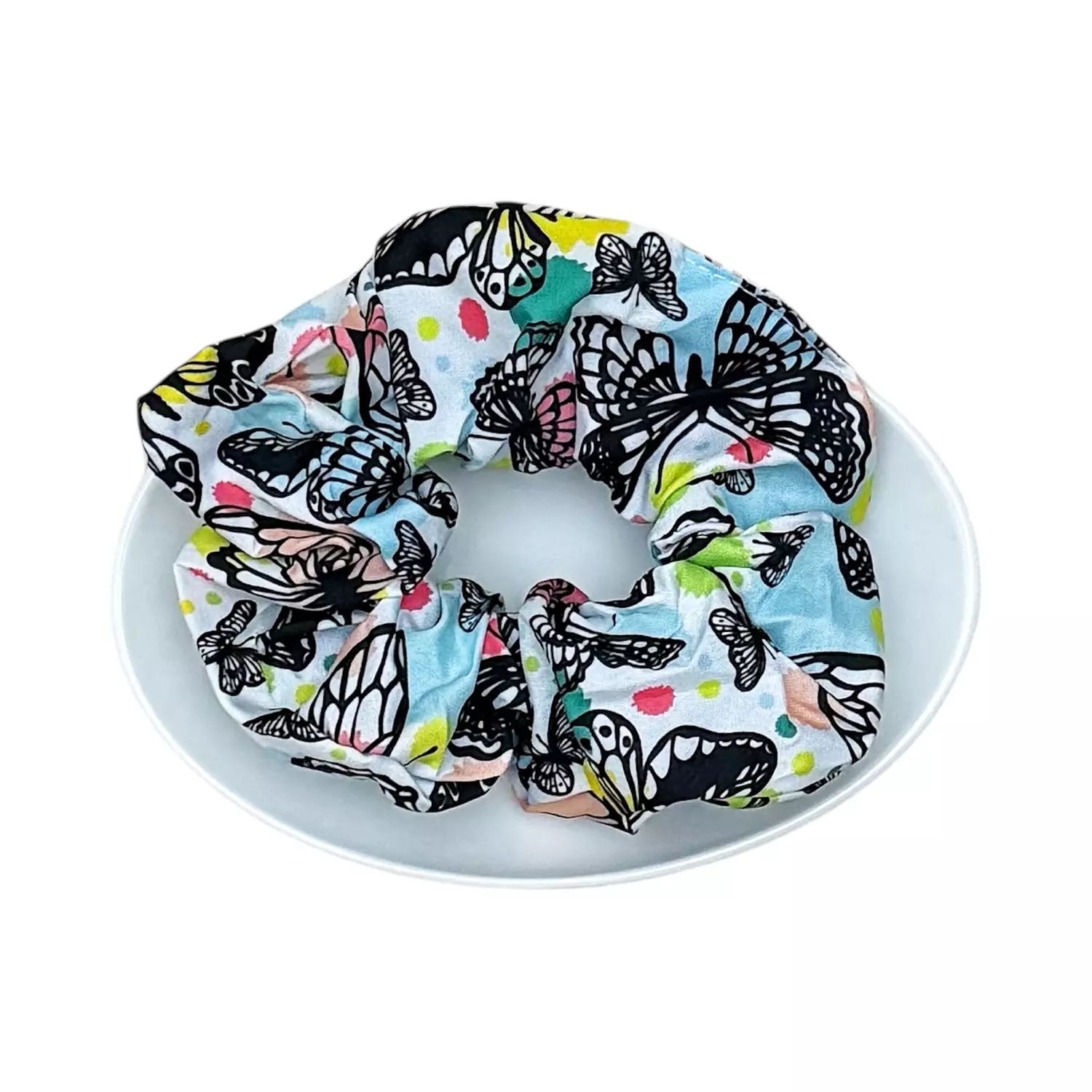 Summer Butterfly Printed Regular Scrunchies C image