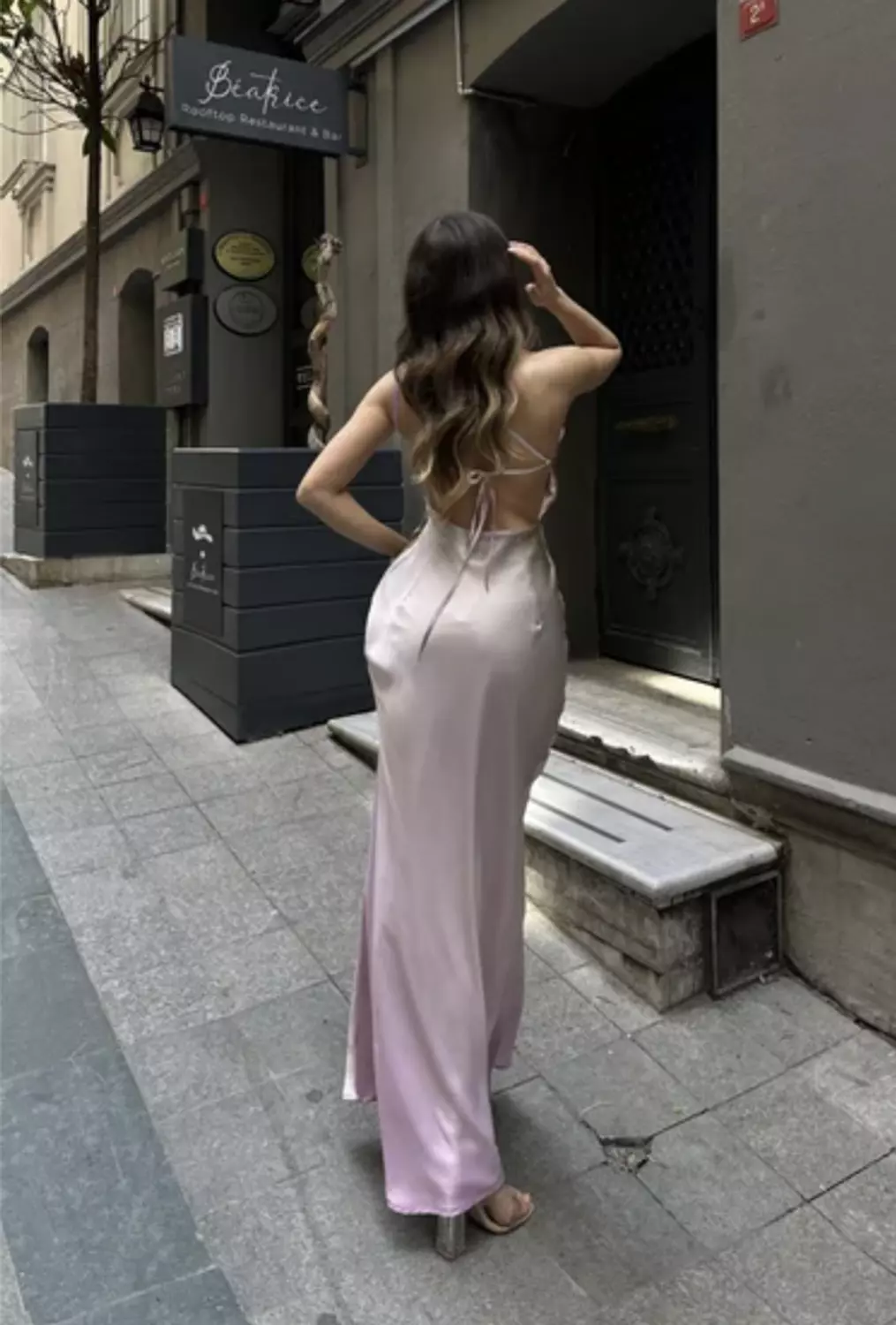 Gradiant Satin Dress 2
