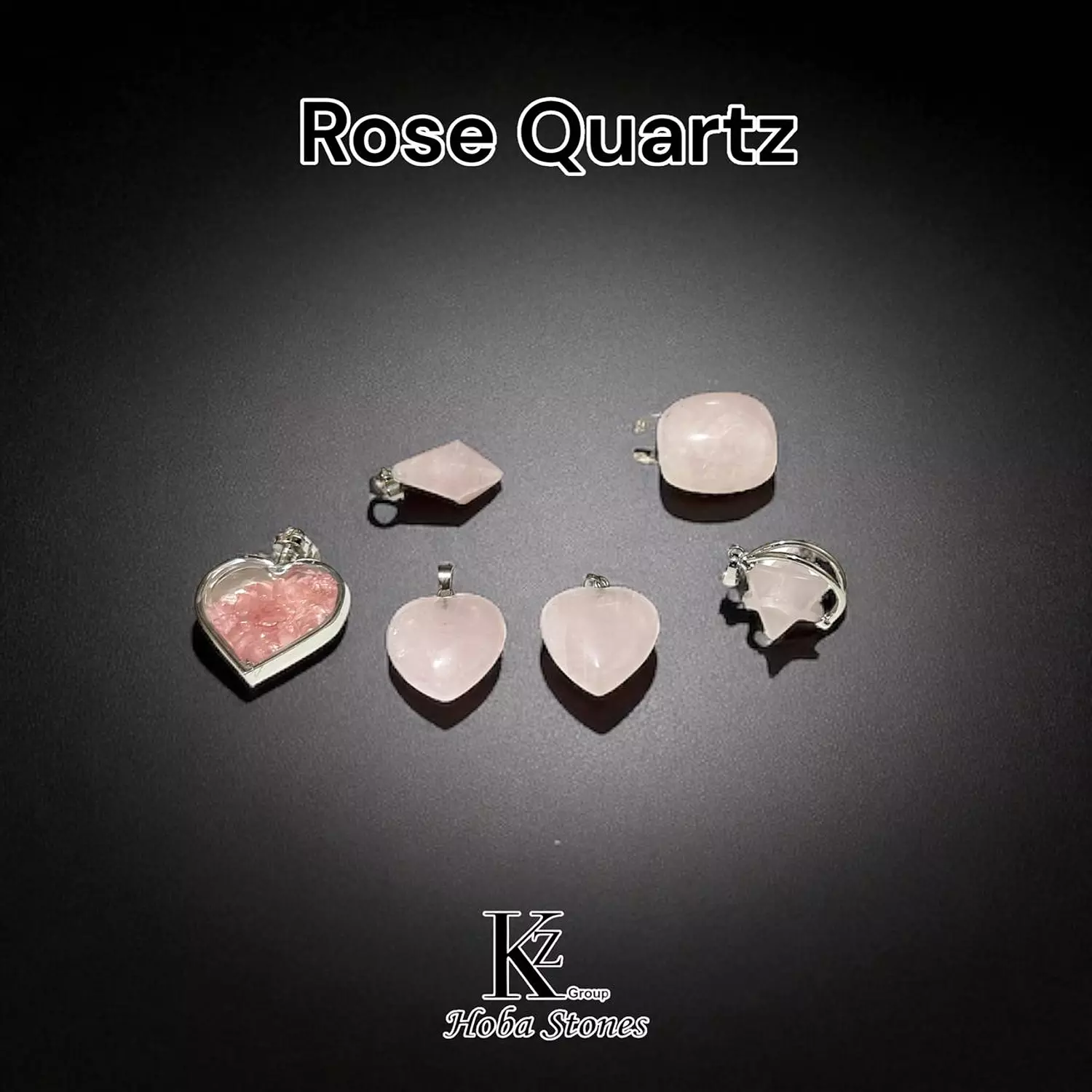 Rose quartz pendant  2