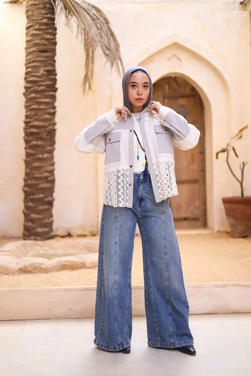 Patches chemi-jacket in grey 5