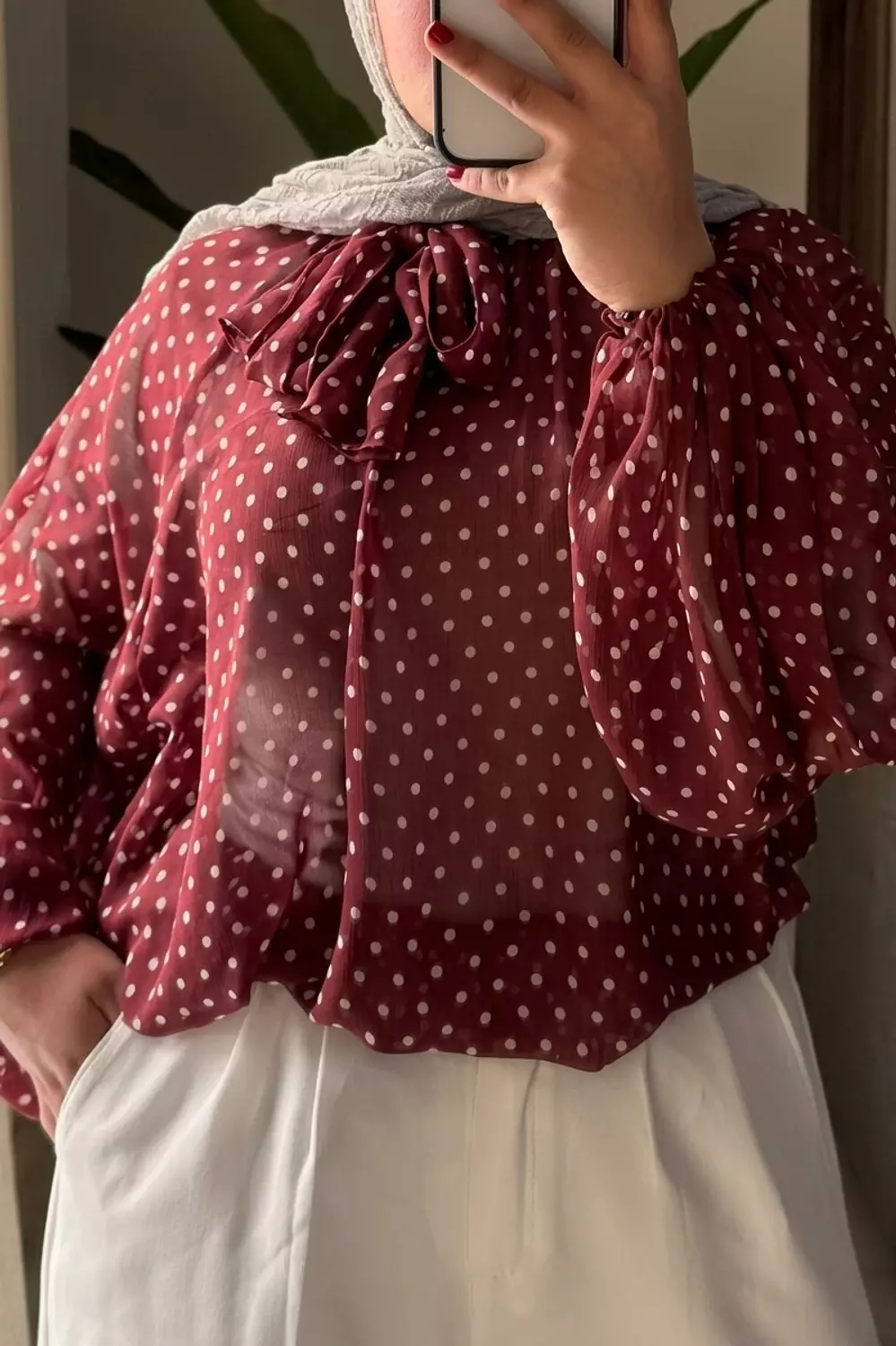 Victorian High Collar Blouse with Bishop Sleeves 6