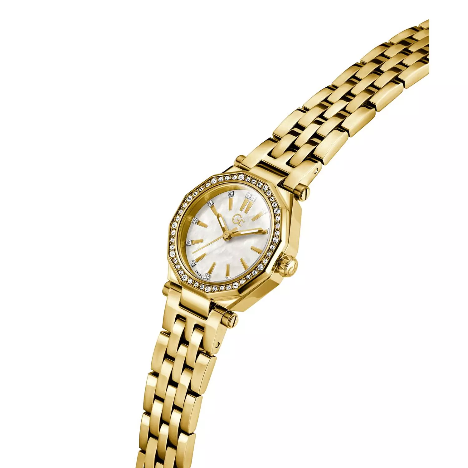 Gc Gleam Mini Small Size Metal Women Watch Yellow Gold Stainless Steel Bracelet 4