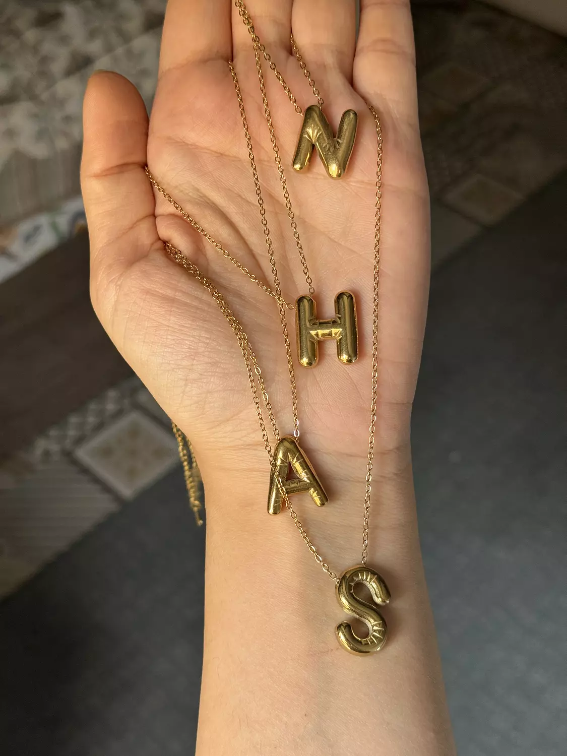 Pump Initial Stainless Steel Necklace ( Stock ) image