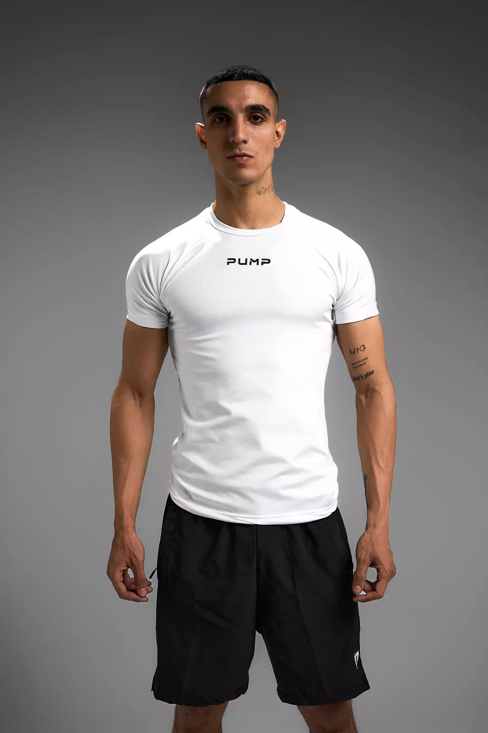 SUPERVILLAIN COMPRESSION TEES-white image