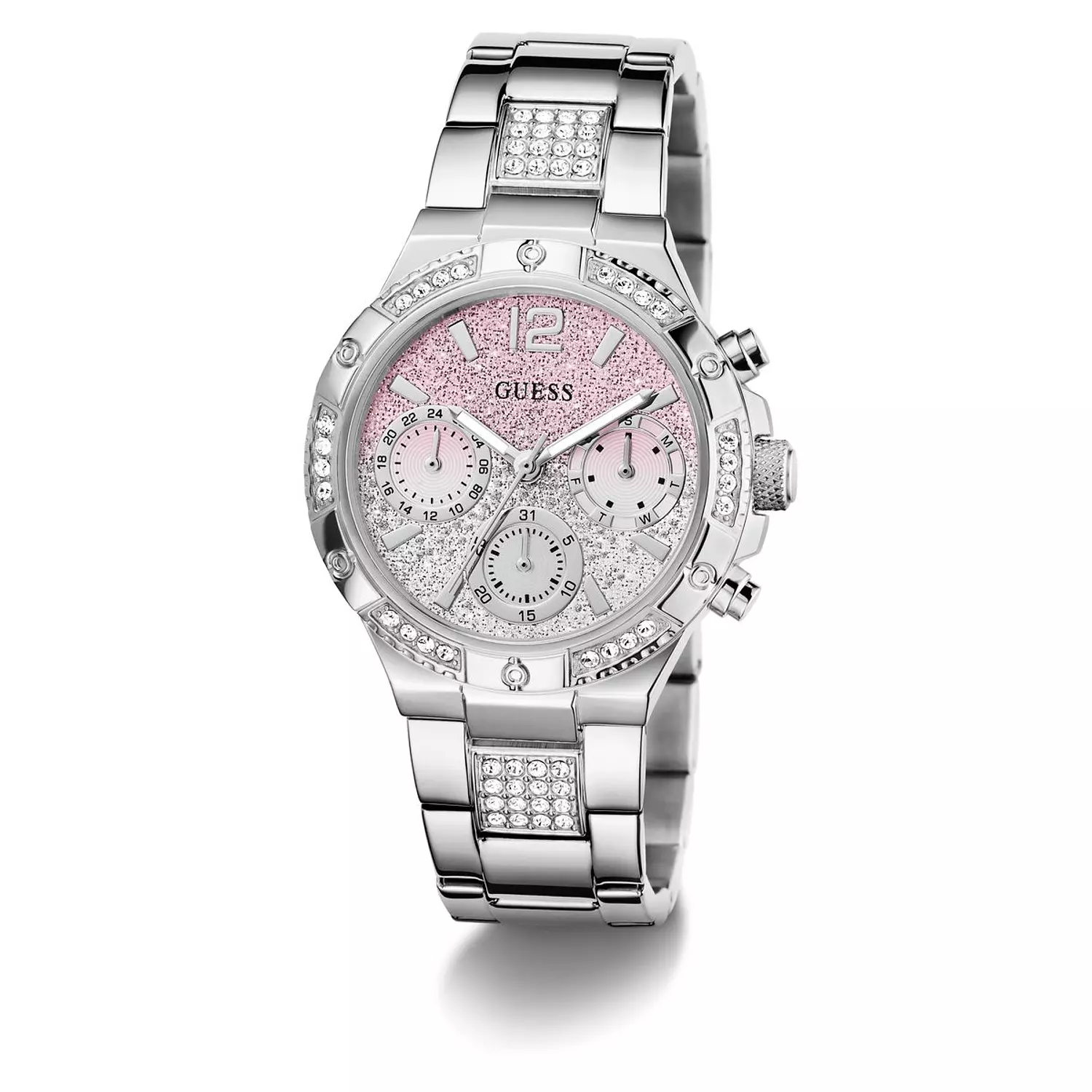 GUESS Ladies Silver Tone Multi-function Watch Silver Tone Stainless Steel Bracelet GW0950L1 4