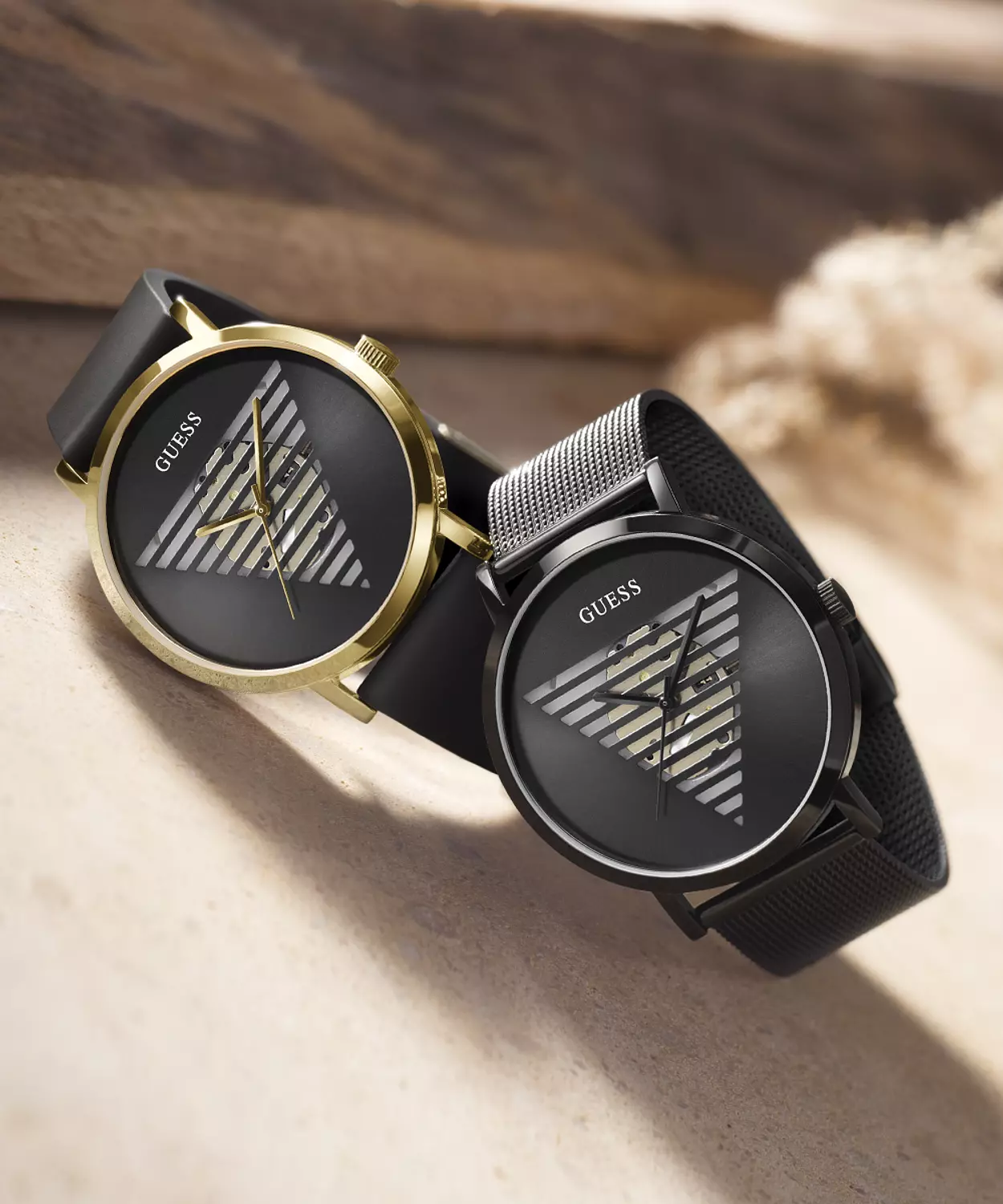 GUESS GW0502G1 ANALOG WATCH For Men Round Shape Gold Stainless Steel/Mesh Polished Bracelet 8