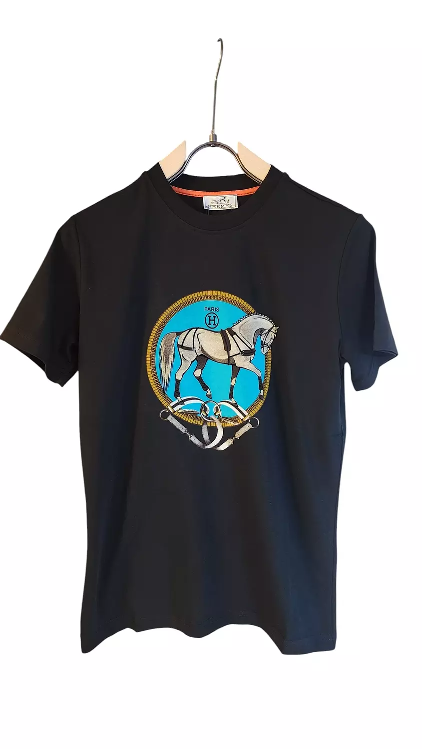 HERMES BLACK X BLUE tshirt  image