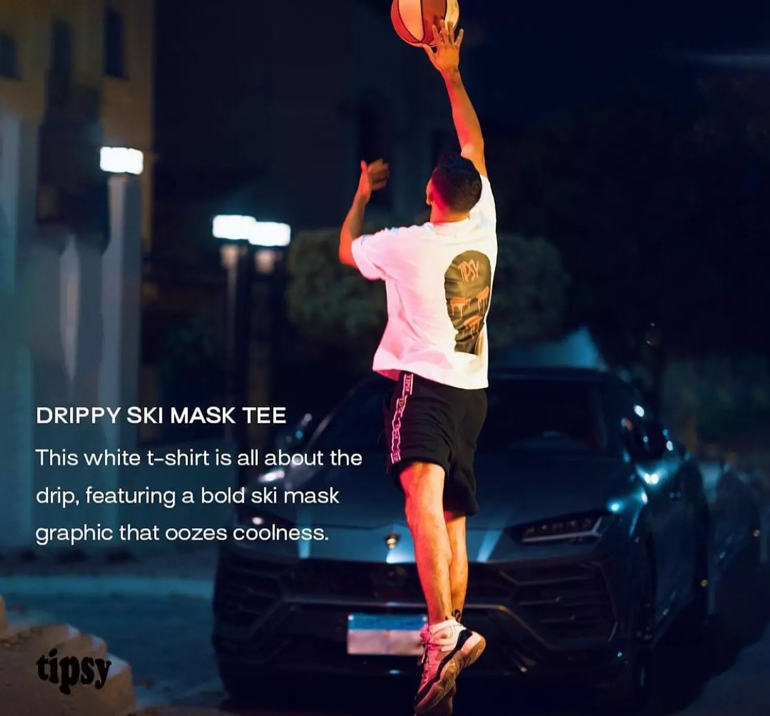 Drippy Ski Mask Tee - White 2