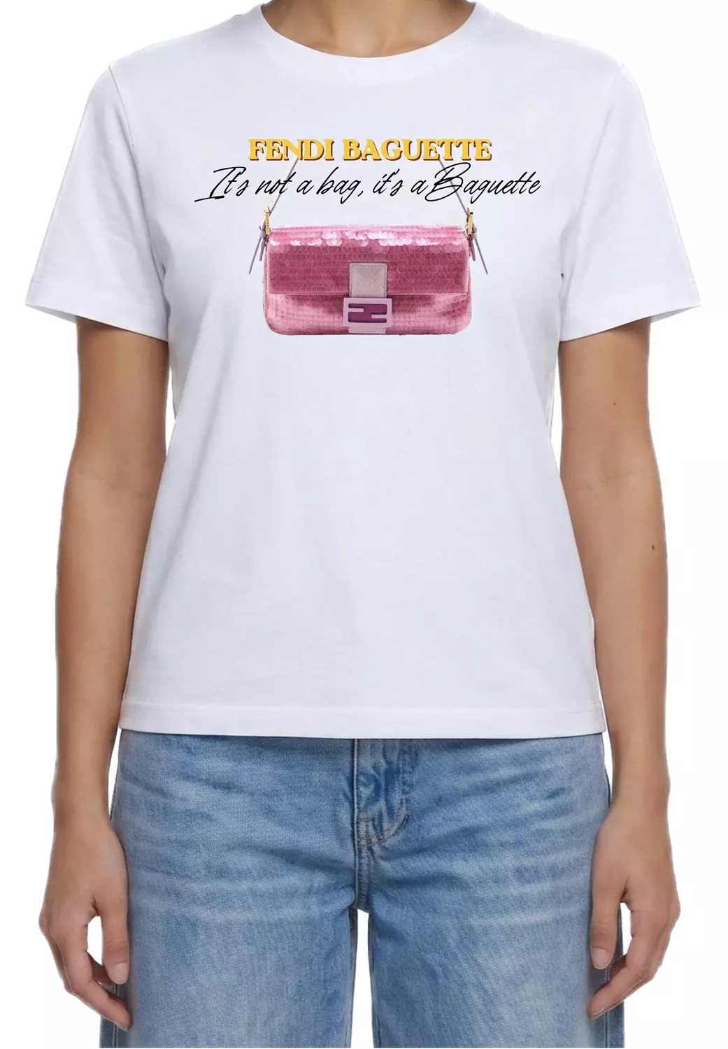 Pink Sequin Baguette Tee hover image