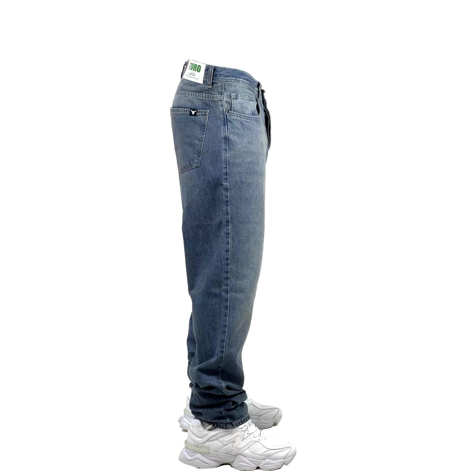 Wide leg Light washed denim image