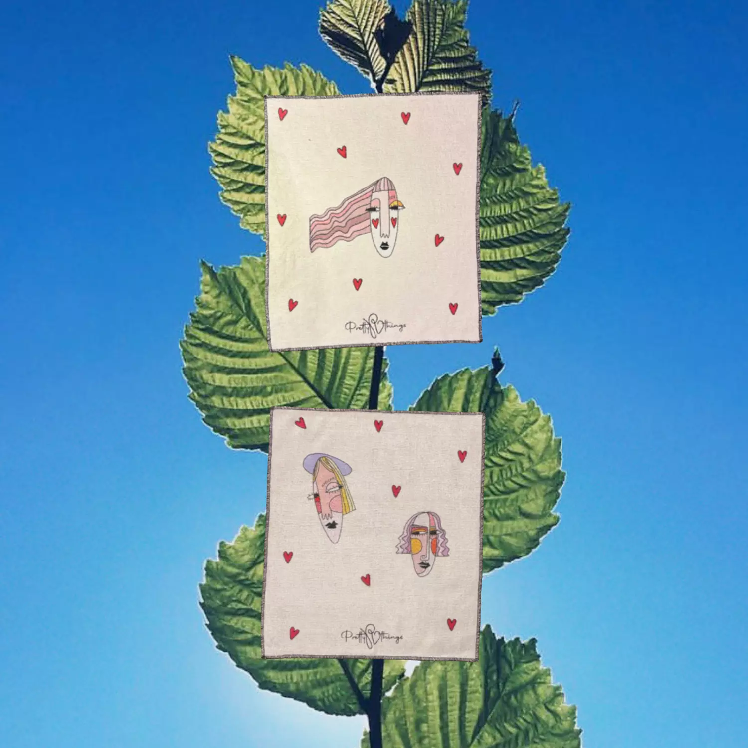 pretty face towels set 2