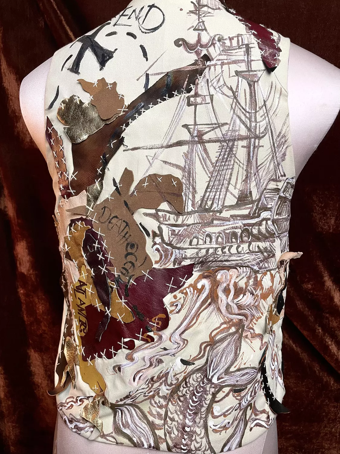 “Atlantic “ recycled handmade vest  6