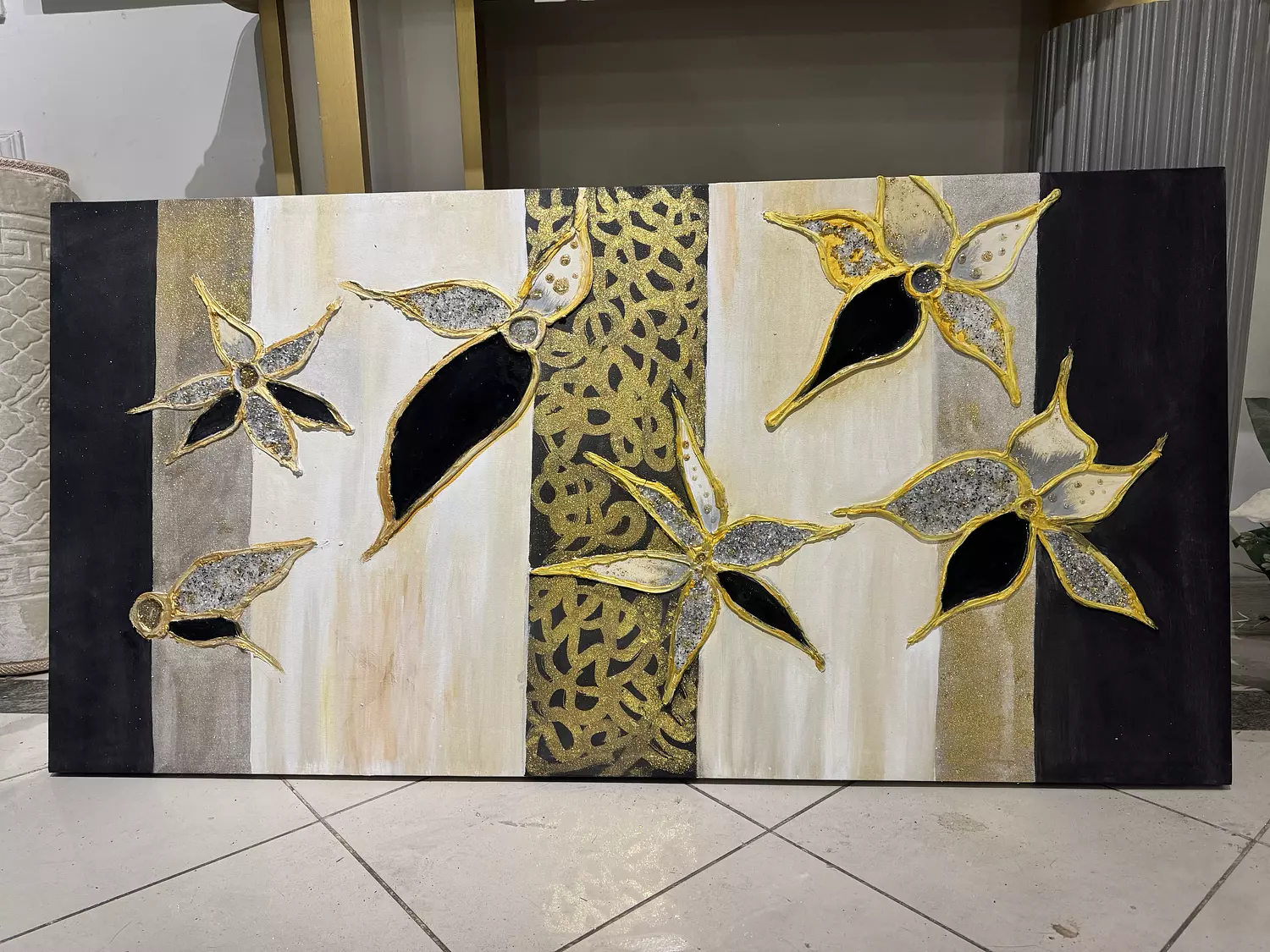 Resin flowers 120x60  3