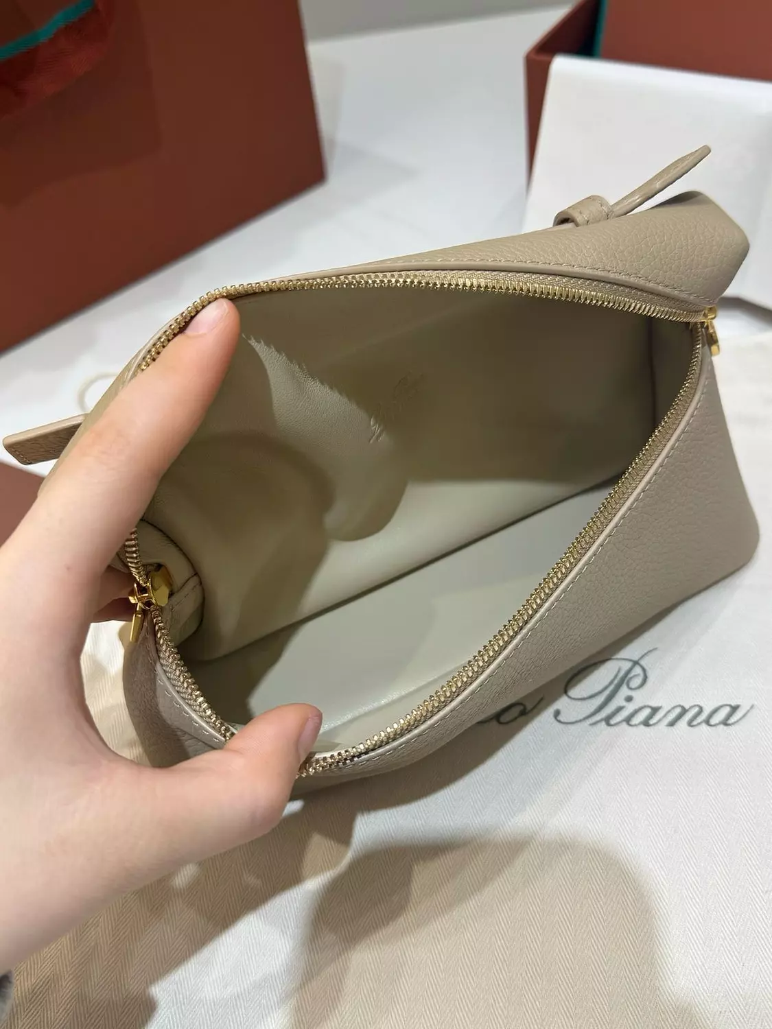 Loro piana L19 beej with Gold Hardware  5