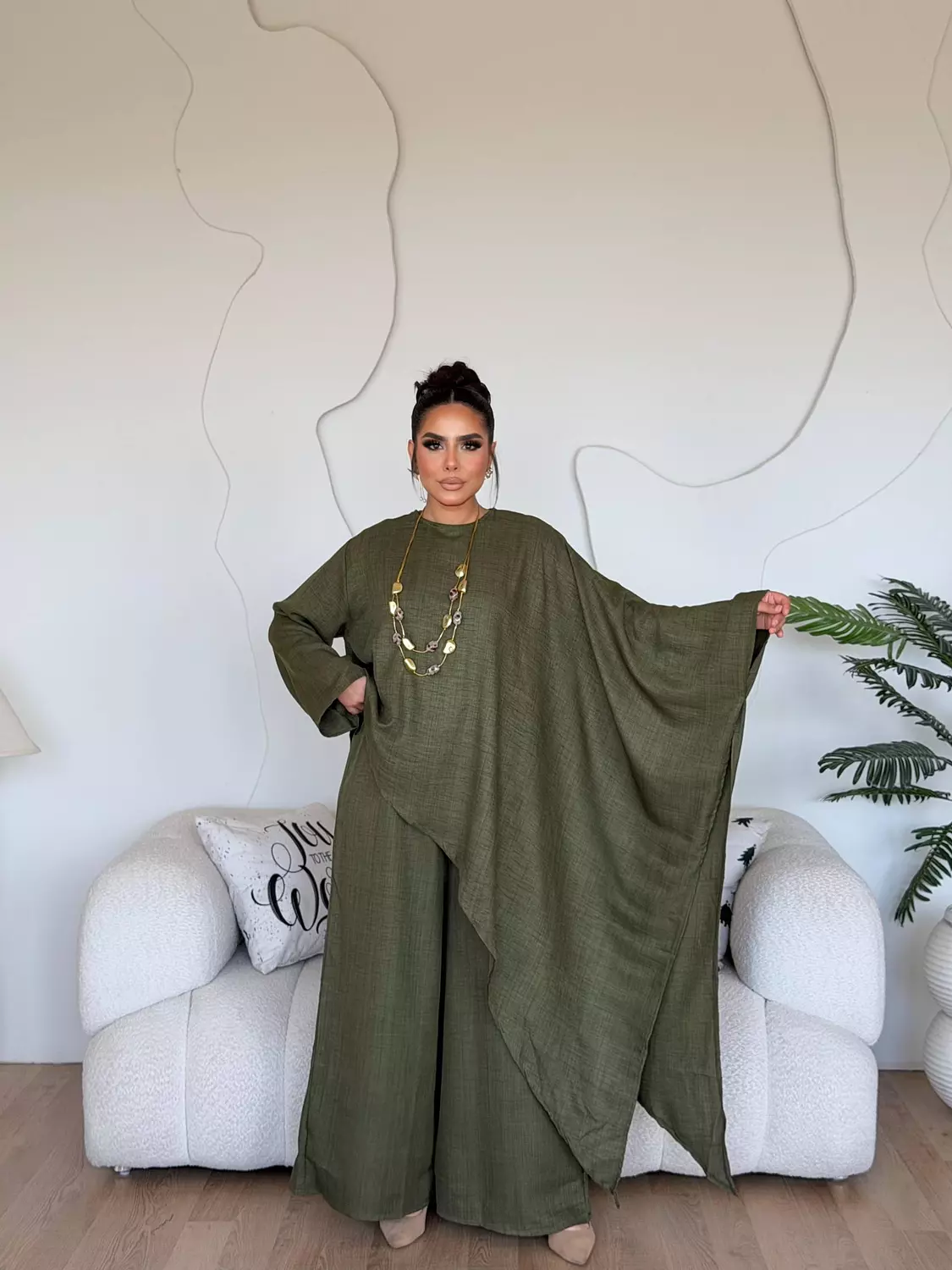 The Flowy Set In Olive