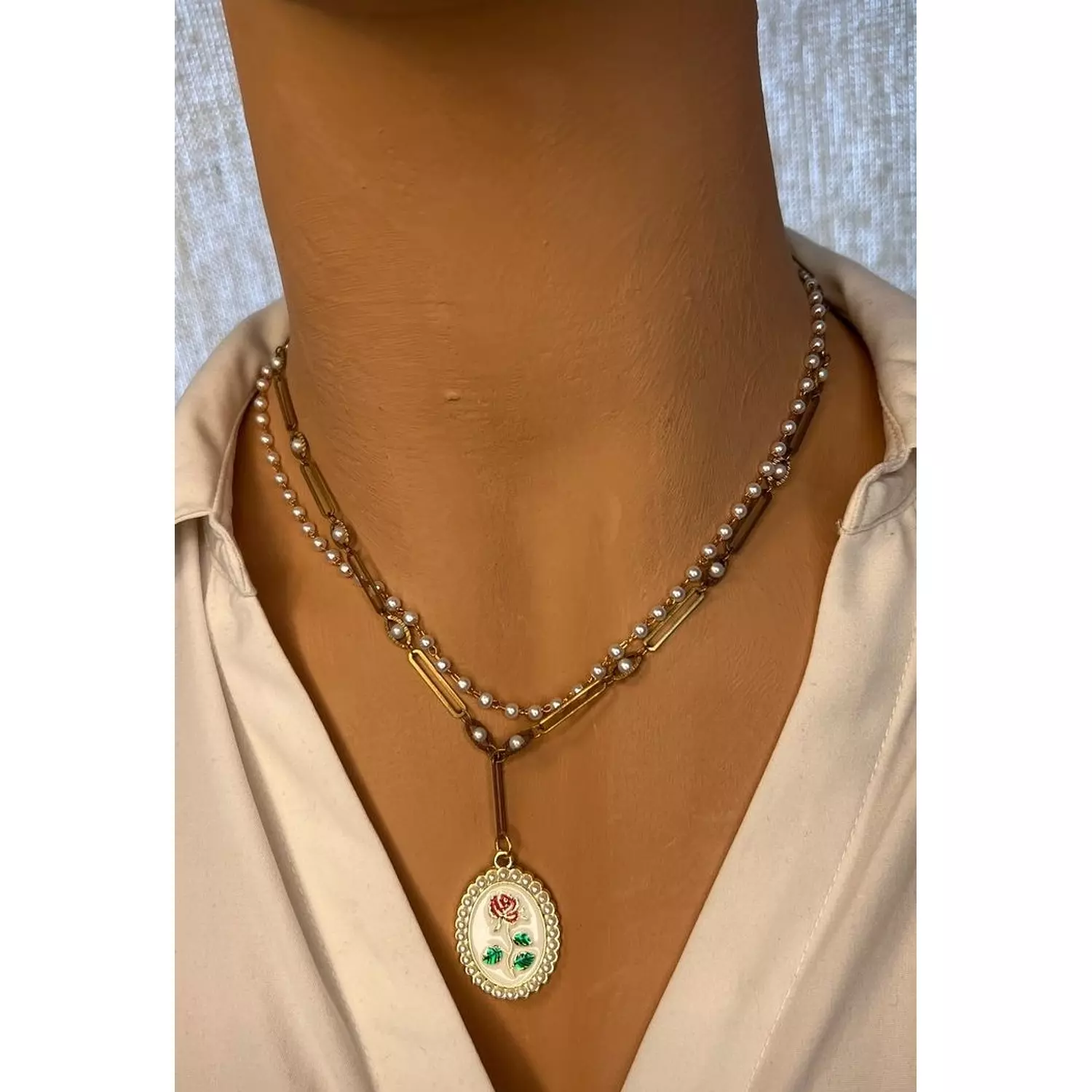 Delicate Flower Necklace hover image