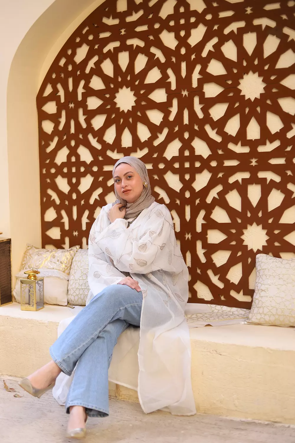 Leaves Linen Kaftan  8